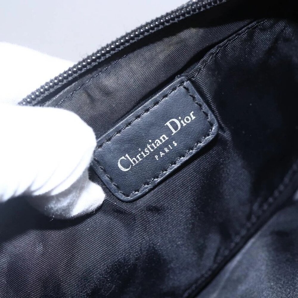 Christian Dior Trotter Canvas Pouch Brown Silver Auth bs29749 - Picture 10 of 16